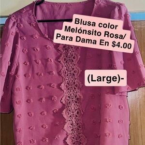 Pink Lace Blouse